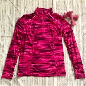 💪🏻 Xersion Pink Ombré Medium Quarter Zip Pullover